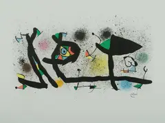 Sculptures III by Joan Miró, 1974, Colour Lithograph, sold Oct 2020