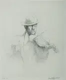 Frank Arthur Nankivell, Fiddle & I, Etching