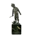 Otto Schmidt-Hofer, Figure of a Small Boy Playing with Cat