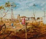 Hugh Sawrey, Humping Water, W[estern] QLD,' from The Boundary Rider's