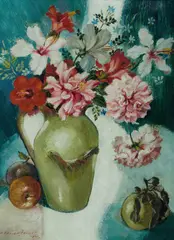 Adrian Feint, Hibiscus, 1961, Oil on Board