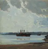 Percy Lindsay, Bradleys Head from Rose Bay