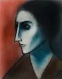 Robert Dickerson, Woman in Profile, c, 1970s, Pastel