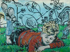 Daydreaming by David Bromley, 2020, Acrylic on Canvas, sold Aug 2020