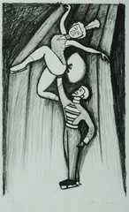 Adagio by John Brack, 1967, Lithograph 58/200, sold Aug 2020