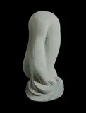 Roger Apte, Dancer Stretching IV,'1995. Limestone on wood stand, ed. 1/1. Exhibited: Angeloro Fine Art Galleries, Artarmon, NSW. (H23.5cm W14cm D9cm excl. base)