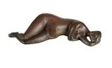 Tom Bass, Reclining Nude,' c1980. Bronze, edition 1 of 8. Signed 'TB 1/8' (lower back). Acquired: from private collector, 2000.(L49cm)