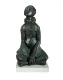 Benjamin Collins, Pierrot,' 1970s. Bronze with white marble base edition 2 of 10, cast: 1970s by Ben Collins. Signed 'B. Collins 2/10' (base). Acquired: 1995 from Ben Collins, 1995. (H41cm W20.5cm D17.5cm)