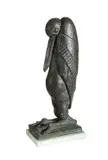 Benjamin Collins, Stork.' Bronze on marble base, signed 'B Collins' (on base at left side). Provenance: 1995 purchased from Ben Collins. (H50.5cm W22cm D15.5cm)
