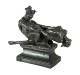 George Raynor Hoff, Faun and Nymph,'1924. Bonded bronze powder & polymer resin, cast 1997-1998 by Art Gallery of NSW. Signed '1924 G Rayner Hoff' (incised below faun's left thigh), 'AGNSW 39/100' (lower left front of base). Acquired: 2000 from private collector. (H26.5cm W28.6cm D14cm)
