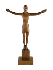 Paul Beadle, Figure of Christ, 1954, Wood Sculpture