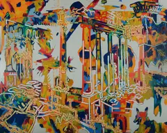 Rod Milgate, Fora,' c, 1982, Oil on Linen