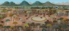 Greg Adams, The Watering Hole, 1988, Acrylic on Linen