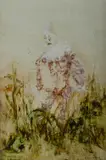 Desmond Digby, Clown Surprised by Frog, 1963, Oil on Board