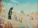 Heinz Steinmann, Secret Place, Cape York Wilderness, 1984, Mixed Media on Paper on Board