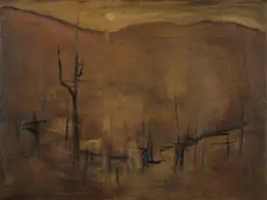 William Peascod, Barren Landscape, 1961, Oil on Canvas