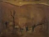 William Peascod, Barren Landscape, 1961, Oil on Canvas