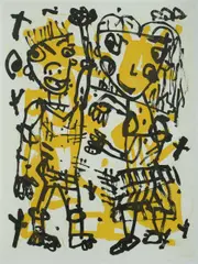 Yes by David Larwill, 2005, etching, ed. A/P, sold Aug 2020