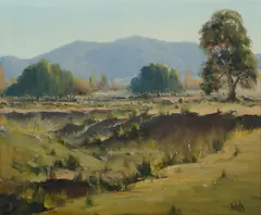 John Wilson, Morning near Mt Tarana, Oil on Canvas Board