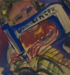 Process Worker by Danila Vassilieff, Gouache, sold Aug 2020