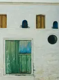 Ralph Wilson, Green Door - Paros, 1987, Oil on Paper