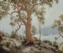 Kuringai Bush Track by Brian Baigent, Oil on Canvas Board, sold Aug 2020