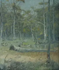 Clearing Land by Lance Solomon, Oil on Canvas, sold Aug 2020