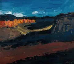 Daniel Pata, Towards Sunset, Mt Banks, Blue Mountains, 1990, Oil on Panel
