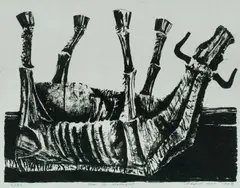 David George Rose, Cow in Drought, 1963, Lithograph 2/26