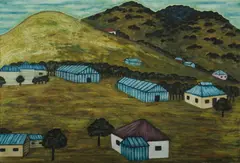 Max Watters, View from the Gundy Road, Oil on Board