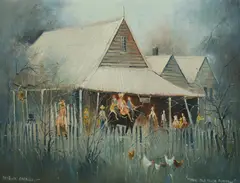 The Old Bush School by Patrick Carroll, 1978, Oil on Canvas on Board, sold Aug 2020