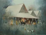 Patrick Carroll, The Old Bush School, 1978, Oil on Canvas on Board