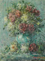 Victor O'Connor, Study of Roses, Oil on Board