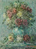 Victor O'Connor, Study of Roses, Oil on Board
