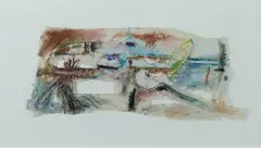 Untitled by Ann Thomson, 1987, Pastel & Crayon on Paper Cutout, sold Aug 2020