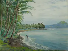 Charles David Jones Bryant, Herbertshohe - Looking Towards the Entrance to Blanche Bay, Oil on Canvas on Board