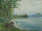 Charles David Jones Bryant, Herbertshohe - Looking Towards the Entrance to Blanche Bay, Oil on Canvas on Board