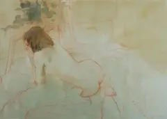 William Boissevain, Nude, 1975, W/Clr & Pastel