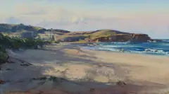 Robert Simpson, Winter's Afternoon, Werra Beach, Oil on Canvas on Board