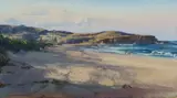 Robert Simpson, Winter's Afternoon, Werra Beach, Oil on Canvas on Board