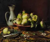 Harley Griffiths, Still Life with Pears, 1974, Oil on Canvas on Board