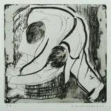 Elaine Haxton, Ju-Jitsu, 1982, Etching, Trial Proof