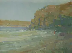 Headland in Afternoon Light by Glen Preece, 1989, Oil on Canvas on Board, sold Aug 2020