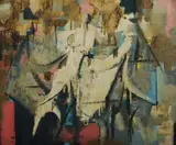 Douglas Watson, Dancing Figures, 1959, Mixed Media on Ply