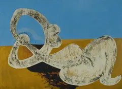 Douglas Watson, Nude, 1965, Oil & Mixed Media on Board