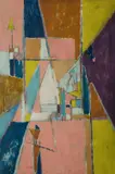Douglas Watson, Living, 1957, Oil on Board