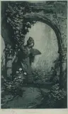 Lionel Lindsay, Rendezvous,' c, 1922, First shown Second Annual Exhibition of Etchings by the Australian Painter Etchers Society, Education Dept Art Gallery, 3rd June, 1922