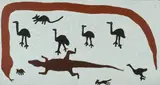 Long Tom Tjapanangka, Untitled (Lupul Dreamtime Series), 1996, Acrylic on Board
