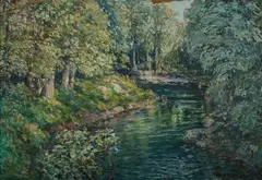 Vaclav Radimsky, Ruis[s]eau dans le Bois, Oil on Board
