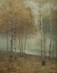 James Thomas Watts, A Misty Autumn Morning (near North Wales), W/Clr & Gouache
